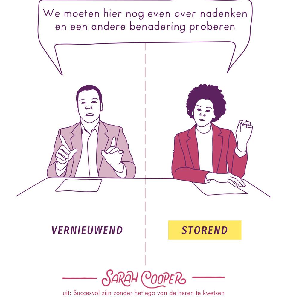 Spreken als een man, maar toch als vrouw gezien worden.