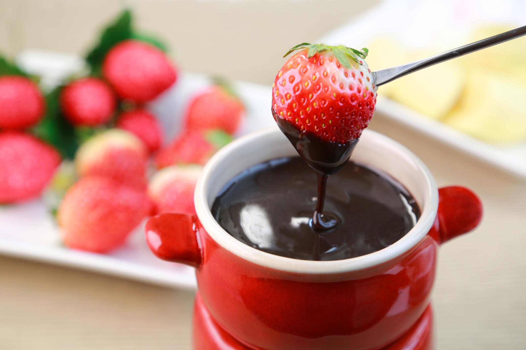 Une fondue au chocolat