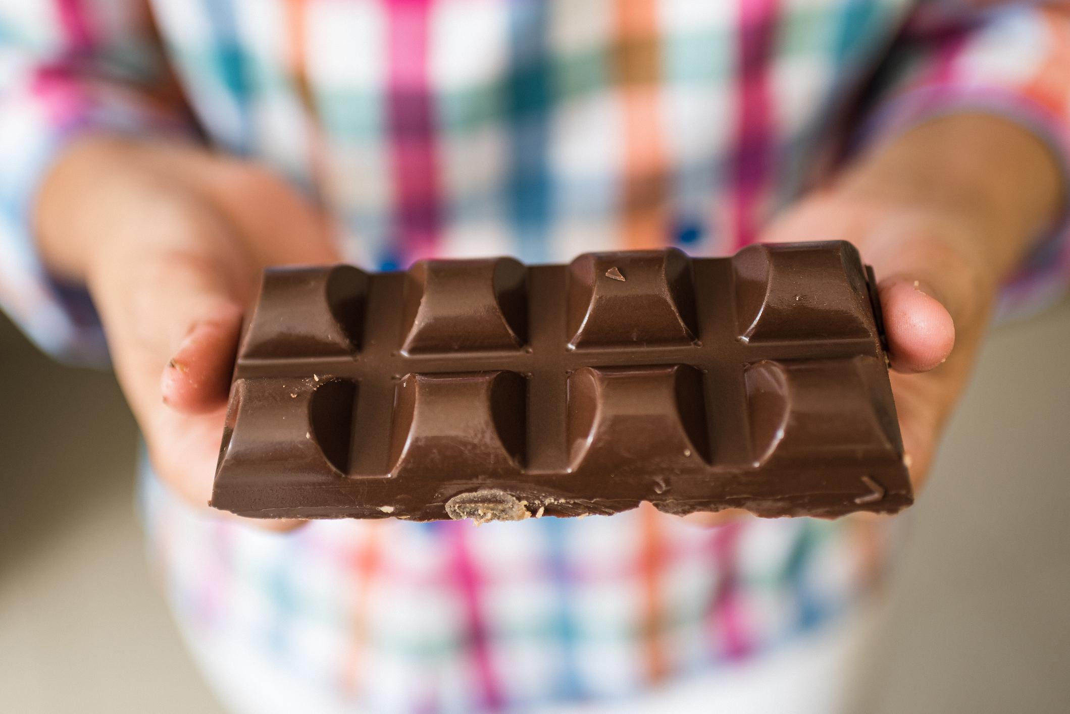 Une tablette de chocolat