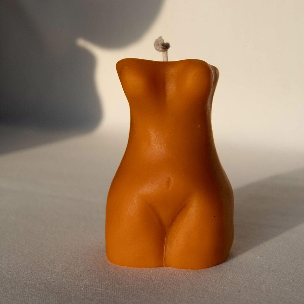 Geurkaars uit bijenwas The Orange Lady