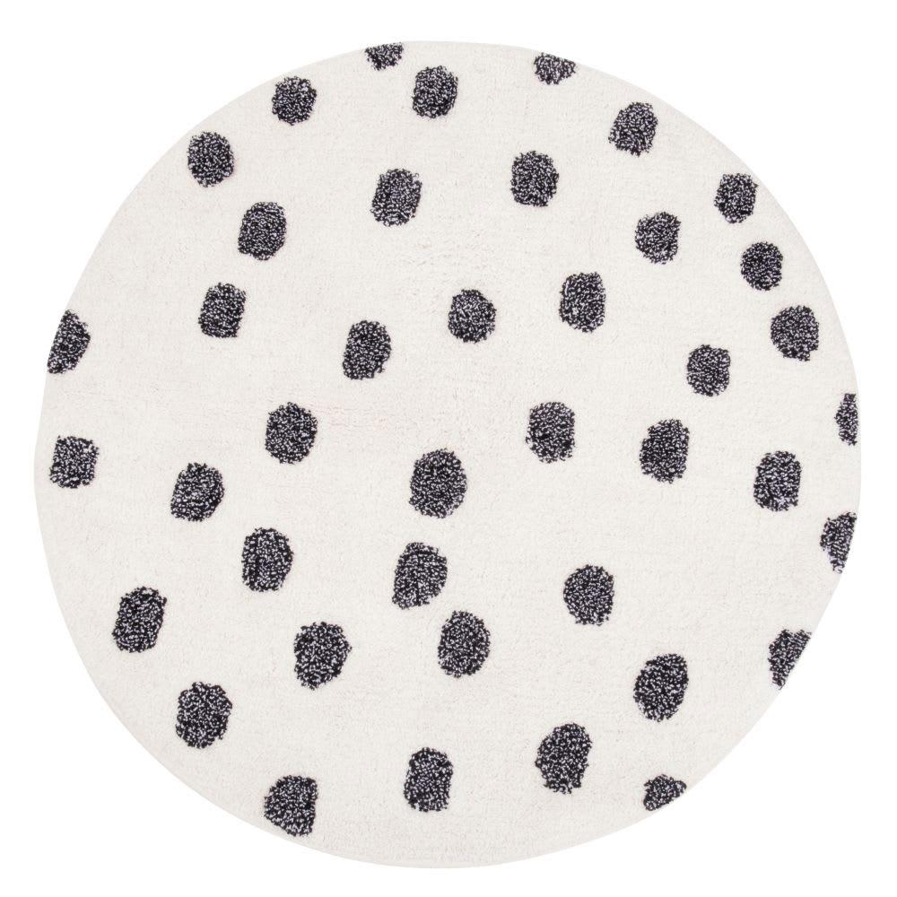 Rond vloerkleedje met stippen