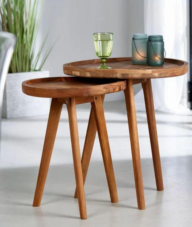 Bruine bijzettafel (grootste exemplaar)