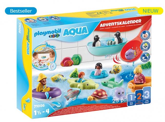 Playmobil 1.2.3 aqua: adventkalender badplezier