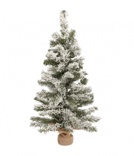 Kleine kerstboom met sneeuw - 60 cm