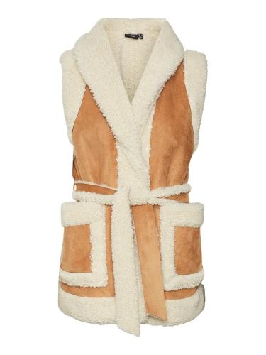 Mouwloos gilet met teddy voering