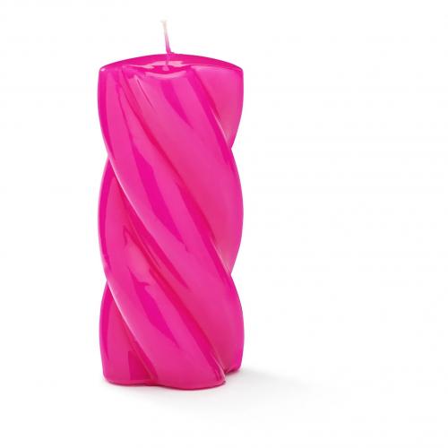 Gedraaide neon-fuchsia kaars van Anna + Nina