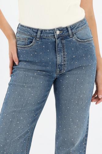 Straight jeans met strass