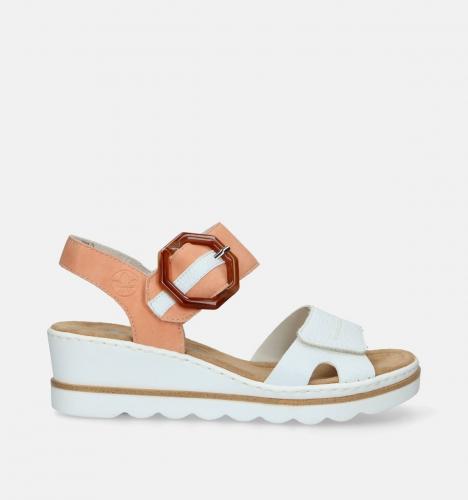 Sandalen met plateauzool en klittenbandsluiting