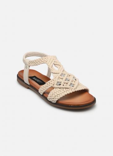Gevlochten sandalen met strasskraaltjes