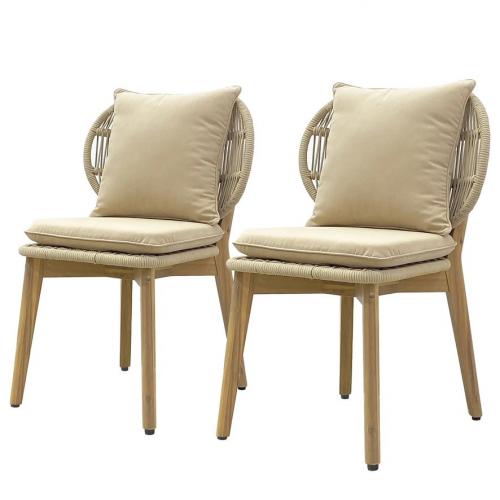 Chaises de jardin Lasia en acacia