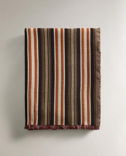 Gestreepte katoenen plaid