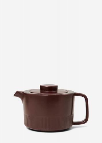 Theepot van mat geglazuurd aardewerk