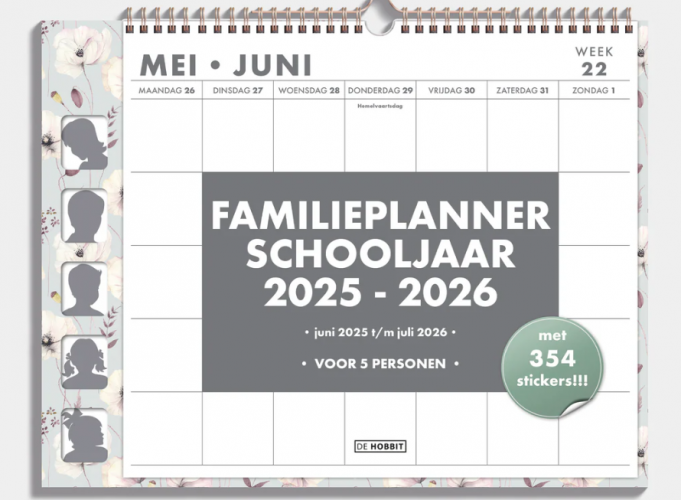 De hobbit familieplanner, schooljaar 2025-2026