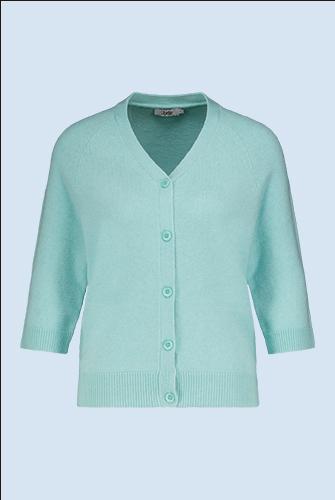 Lichtblauwe cardigan