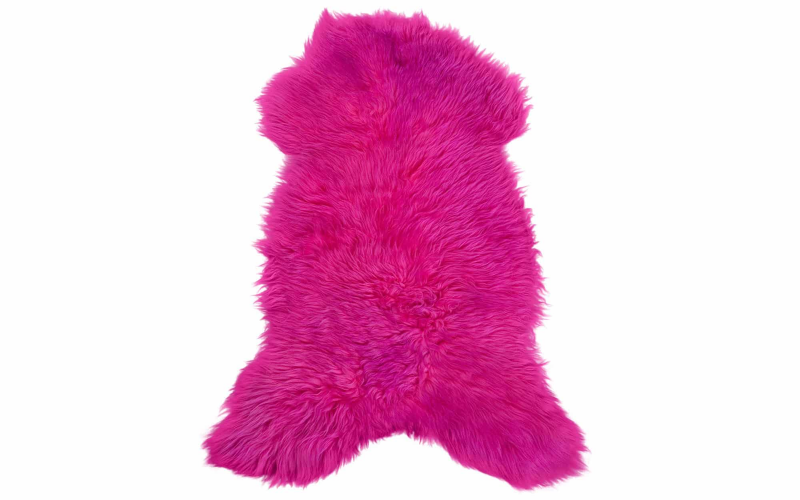Schapenvacht in hot pink