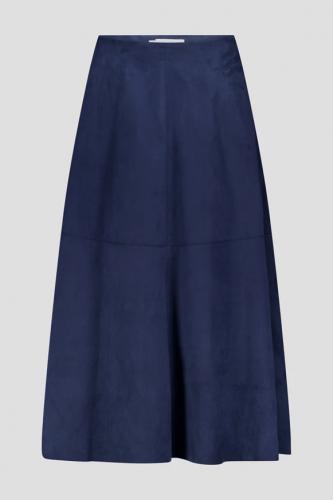 Lange rok in faux daim