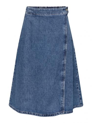 Jeansrok met wikkelsluiting