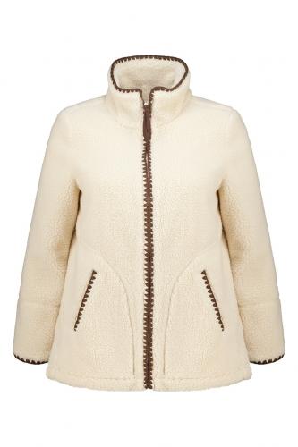 Teddy tussenseizoenjas met ritssluiting