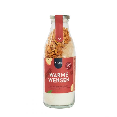 Bakmix voor appel-kaneelcake in cadeaufles 