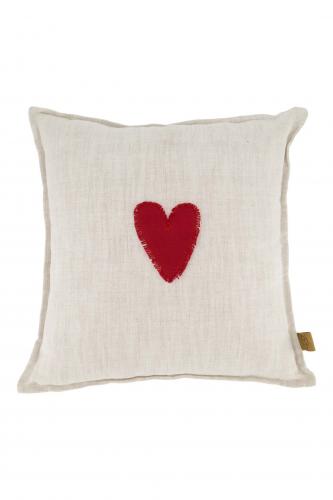 Sierkussen met opgestikt hart 
