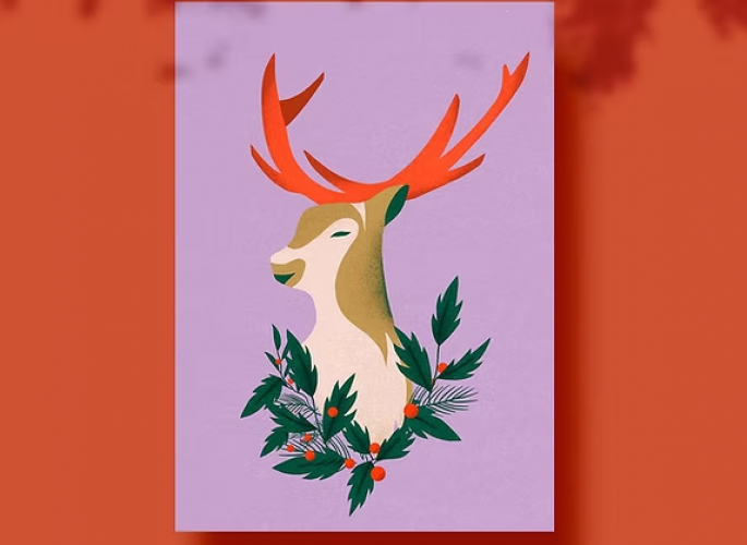 Een aaibaar kerstkaartje