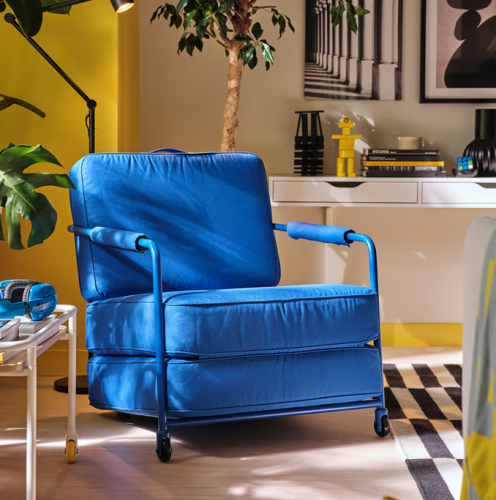 Fauteuil met uitvouwbaar zitkussen