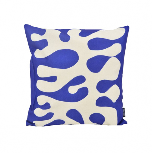 Linnen kussenhoes met koraalmotief