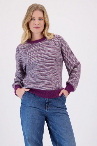Paarse gemêleerde trui