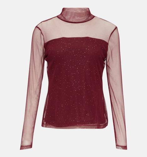 Blouse met transparant stuk 