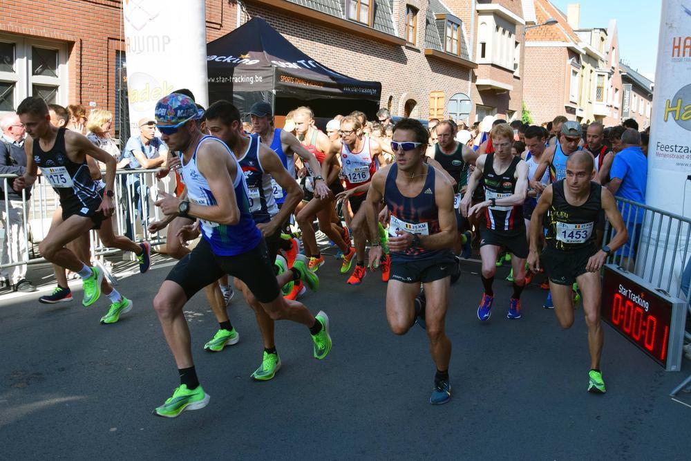 Heel wat deelnemers tijdens Belgisch kampioenschap halve marathon in