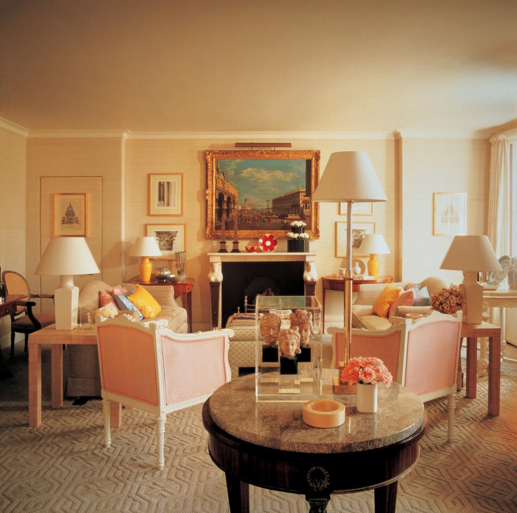 Inrichting van een woonkamer in Londen, 1980