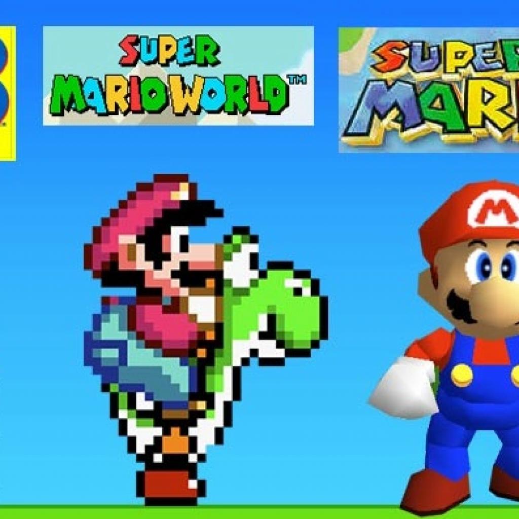 Mario door de jaren heen. Wist je dat Mario een pet draagt omdat Miyamoto moeilijk haar kon tekenen? Hij draagt ook een rode overall om meer op te vallen tegenover de achtergrond.