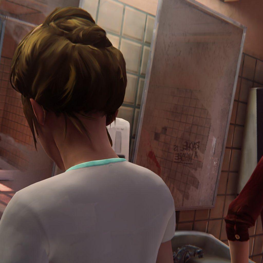 Kate (links) krijgt te maken met zwaar pestgedrag, en is één van de tragische personages in de game.