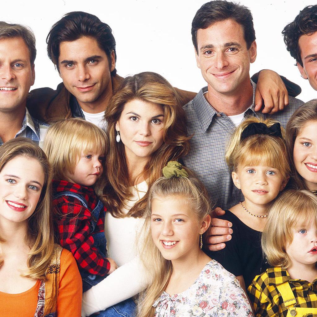 De originele cast, ook wel 'the whitest family in America' genoemd. Nu is enkel Michelle er niet meer bij.