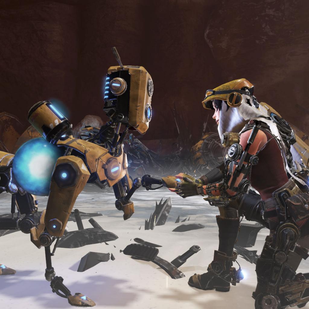 ReCore Joule and Mack Interacting
