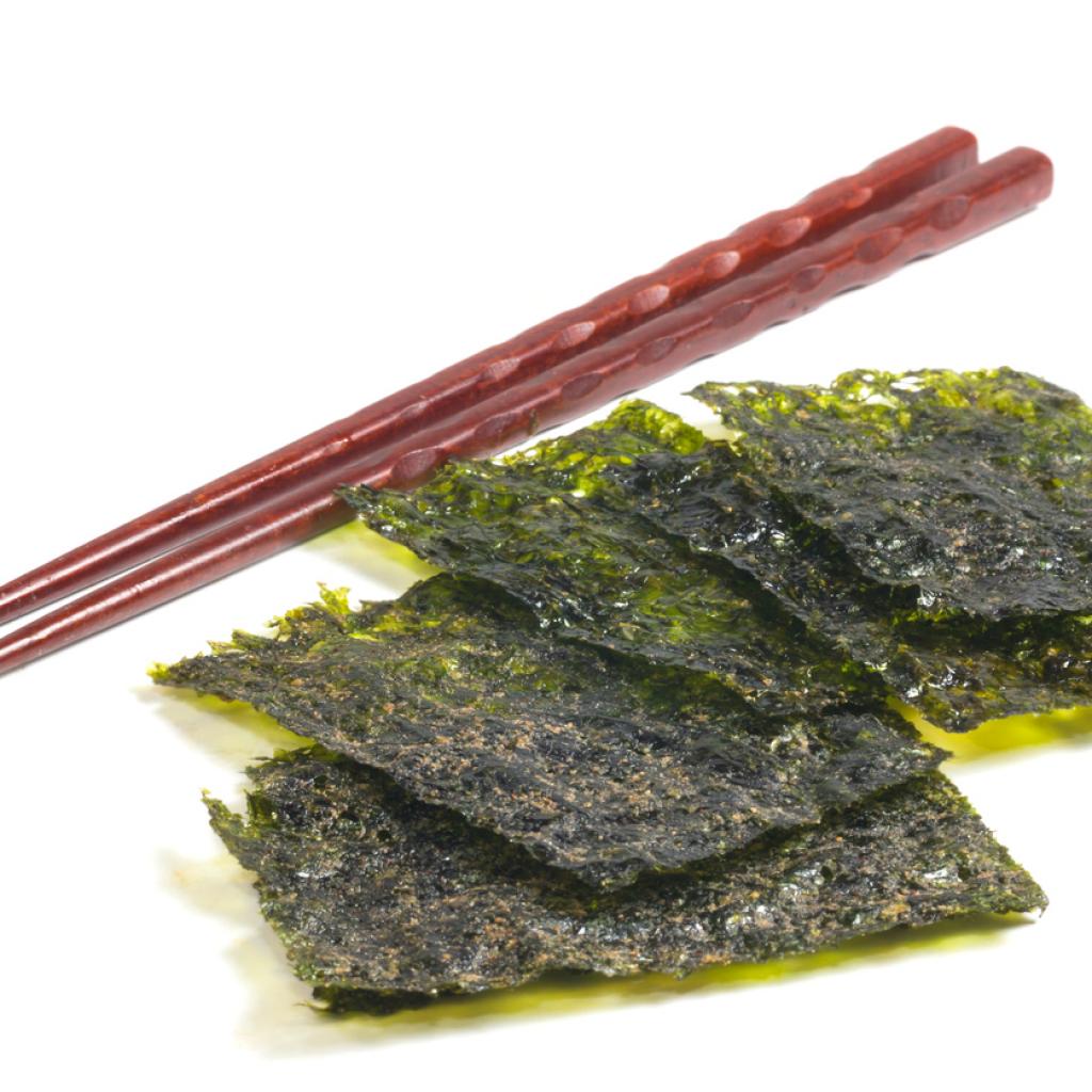 Seaweed with chopsticks