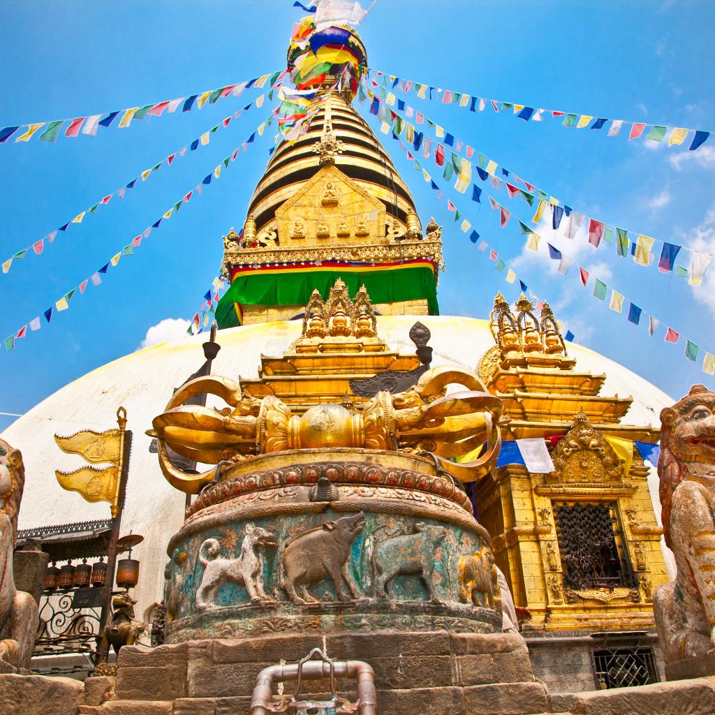 De prachtige 'Monkey Temple' in Kathmandu. (foto istock)
