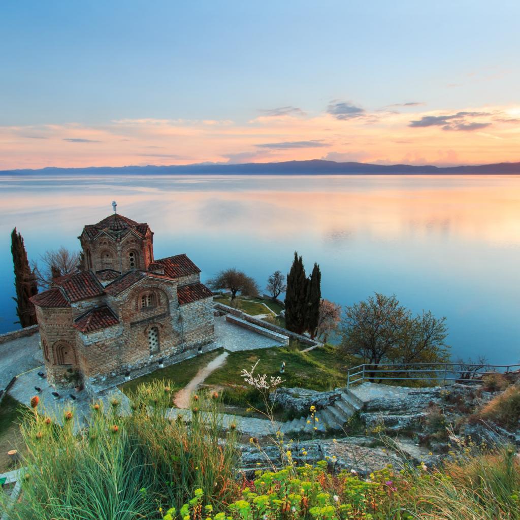  Lake Ohrid in Macedonië. (foto istock)