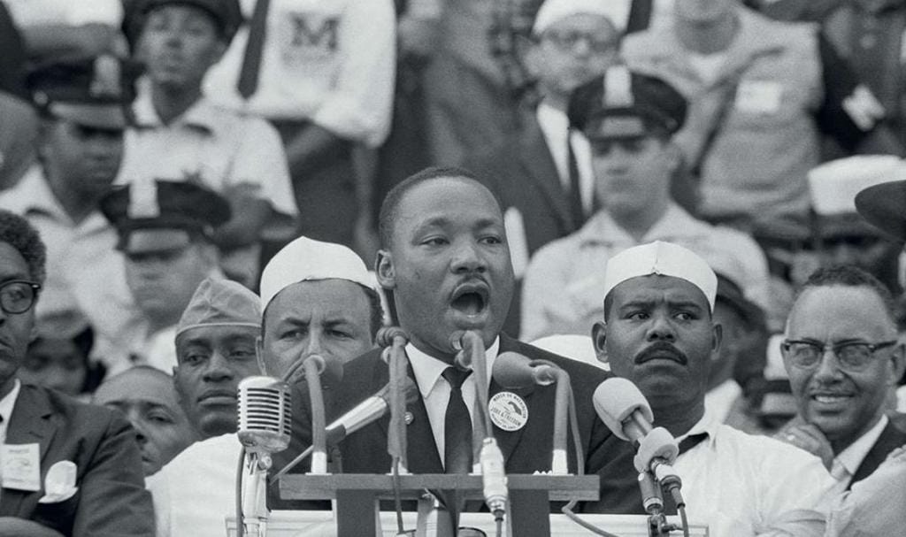 Foto van Martin Luther King, Mars naar Washington (1963)