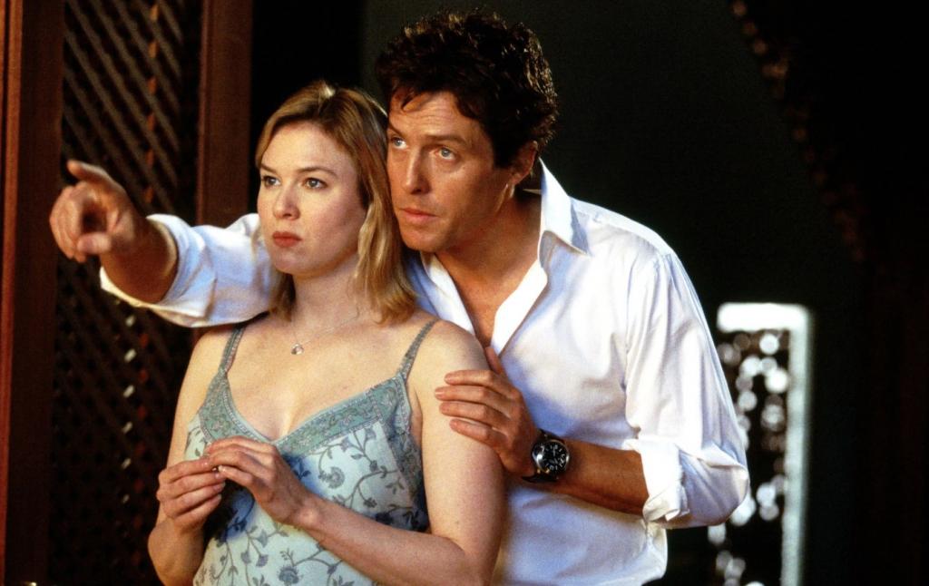 Beeld uit de film Bridget Jones's Diary met Renée Zellweger en Colin Firth