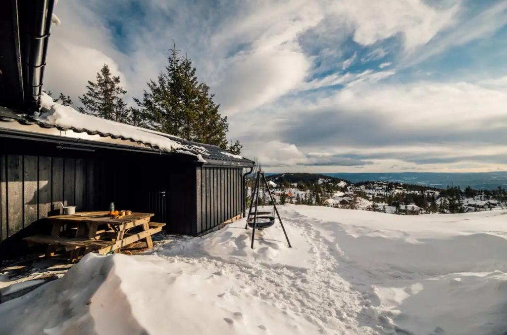 luxe blokhut langs de skipiste