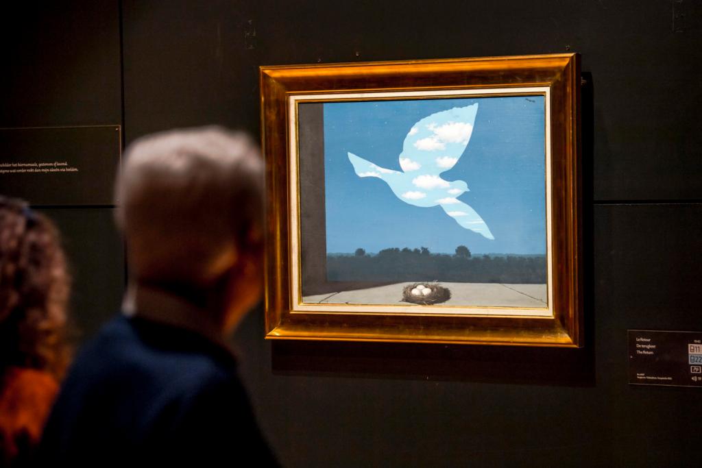 Foto van schilderij Le Retour (1940) van René Magritte