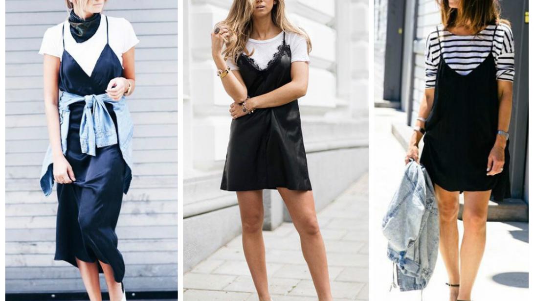Slip dress et t-shirt, le combo gagnant Slip dress et t-shirt, le combo gagnant