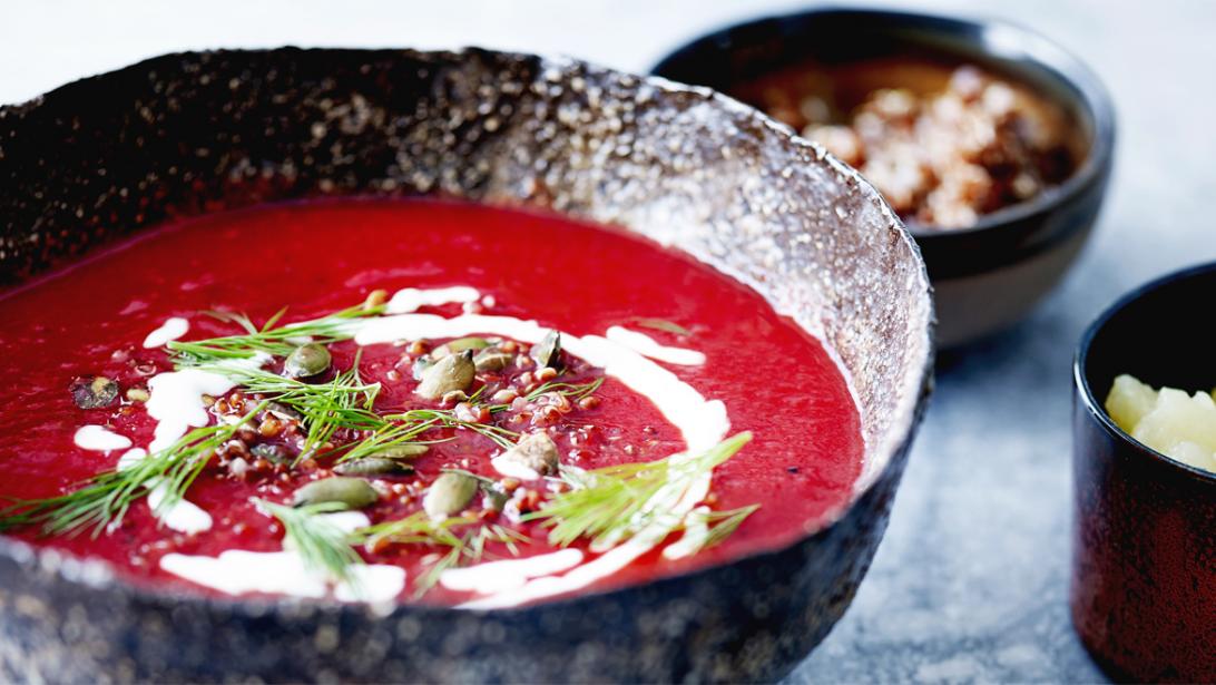 Recept: Vikingsoep van Dagny Ros met rode biet en zoete aardappel Recept: Vikingsoep van Dagny Ros met rode biet en zoete aardappel