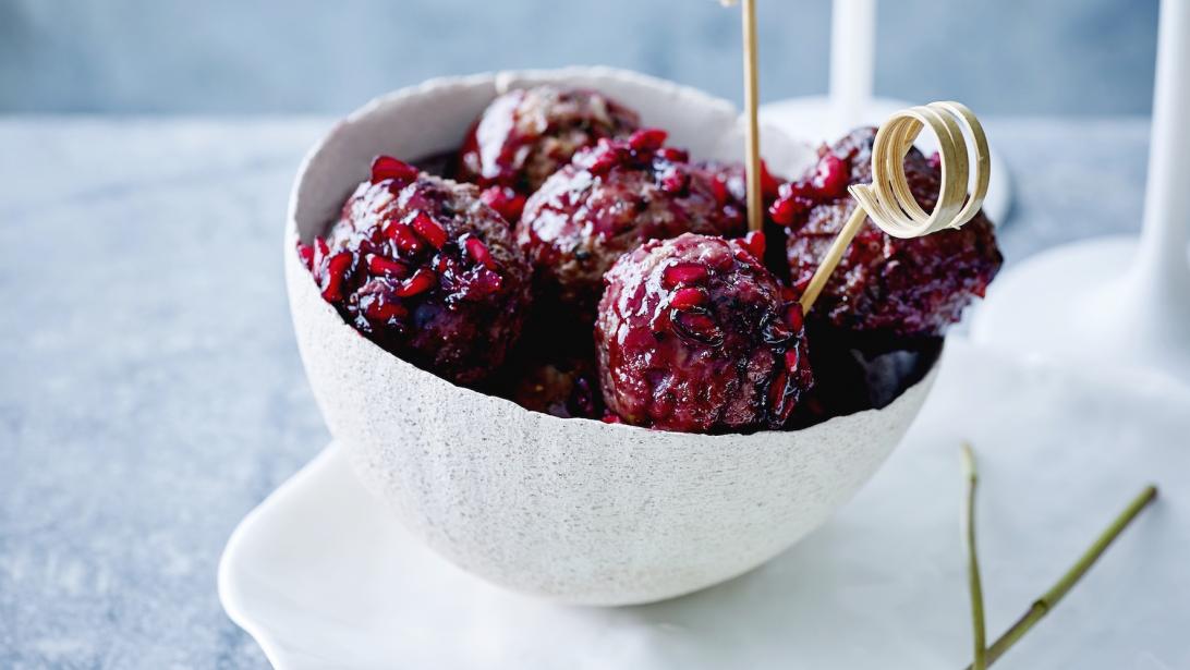 L'apéritif qui change: les boulettes de viande marocaines à la grenade L'apéritif qui change: les boulettes de viande marocaines à la grenade