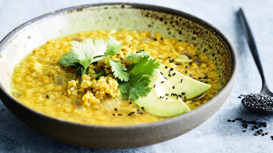 Gezonde lunch to go: linzensoep met avocado Gezonde lunch to go: linzensoep met avocado