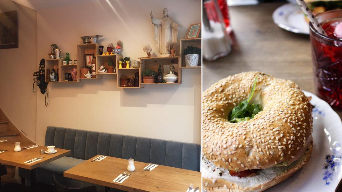 Sanseveria Oostende: bagels in een retro interieur Sanseveria Oostende: bagels in een retro interieur