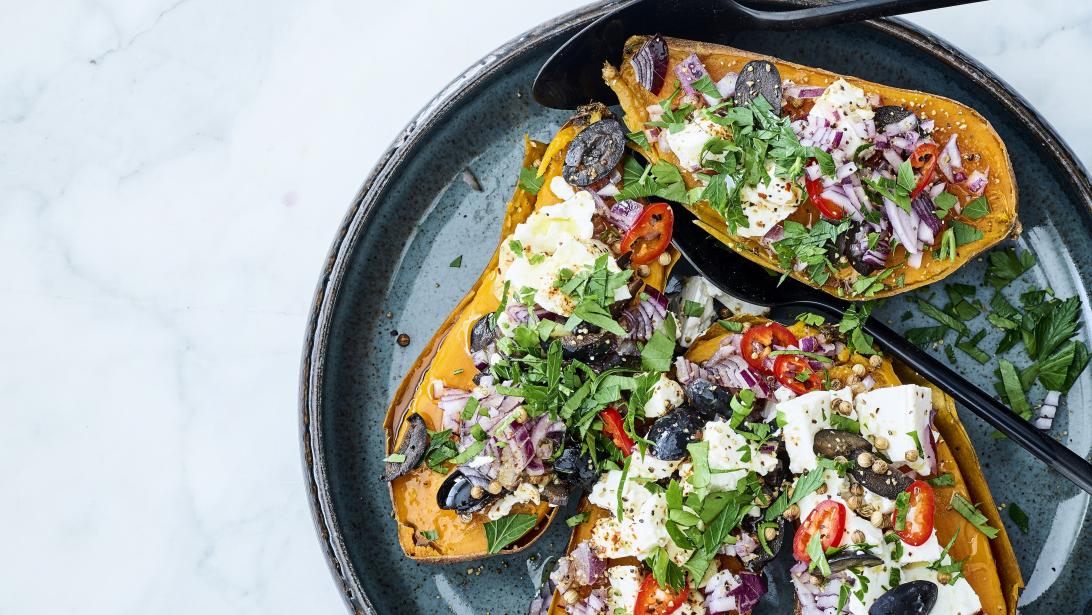 La salade aux patates douces et à la feta qui ne vous rendra pas raplapla La salade aux patates douces et à la feta qui ne vous rendra pas raplapla