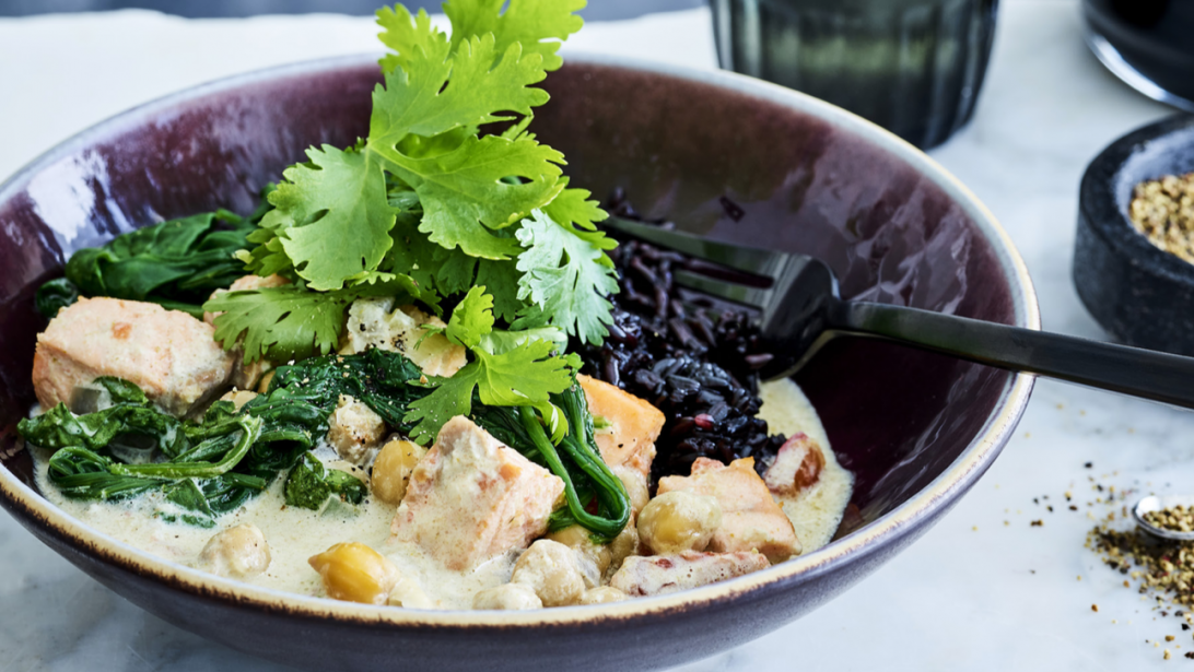 Recette: curry de saumon aux pois chiches Recette: curry de saumon aux pois chiches