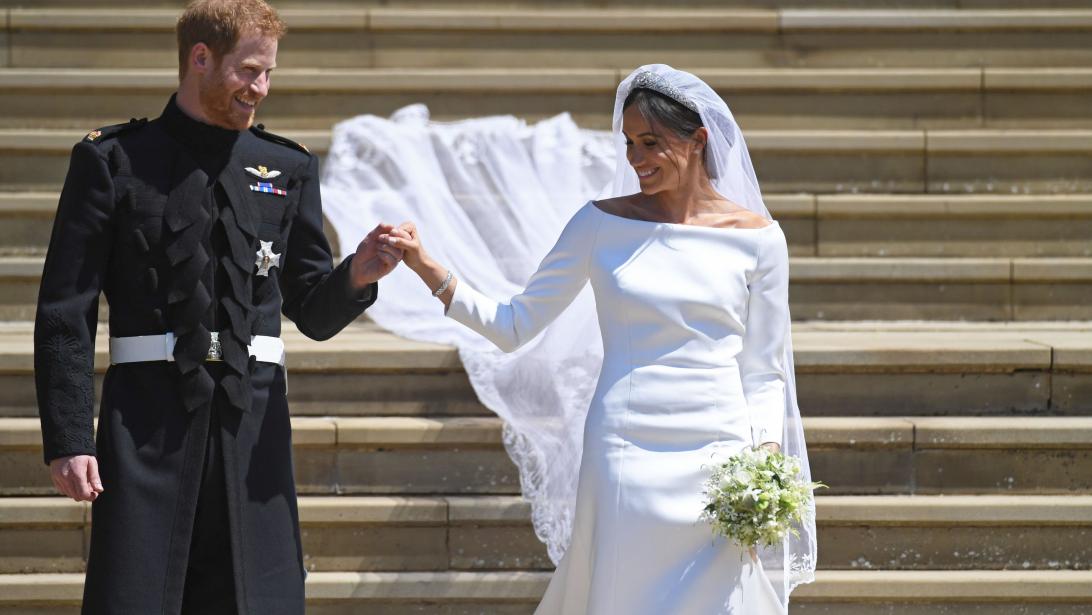 Dit was Meghan Markles 'something blue' tijdens de bruiloft Dit was Meghan Markles 'something blue' tijdens de bruiloft